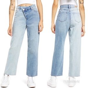 Blank NYC Overlap Baxter Ribcage Straight Jeans Two Tone